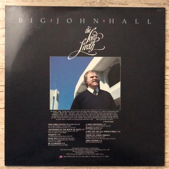 Big John Hall The Lord Liveth Vinyl Lp '81 - Picture 9 of 9